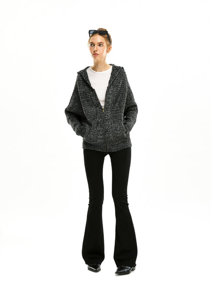 kvkv Zip Up Hooded Knit Women&