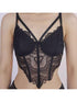 WSW WUSHENWU One Shoulder Grid Bandage Stripe Top