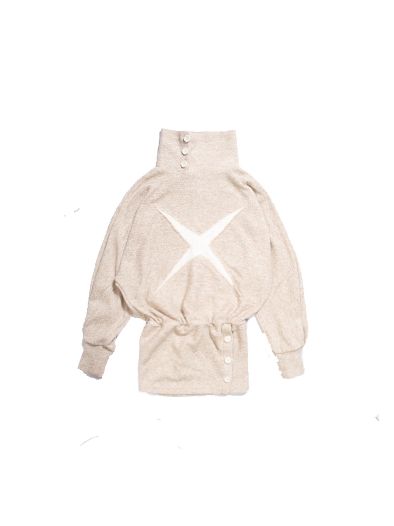 ARIADNAw Ariadna Punk Knit High Collar Loose Fit Thick Soft Vintage Femme