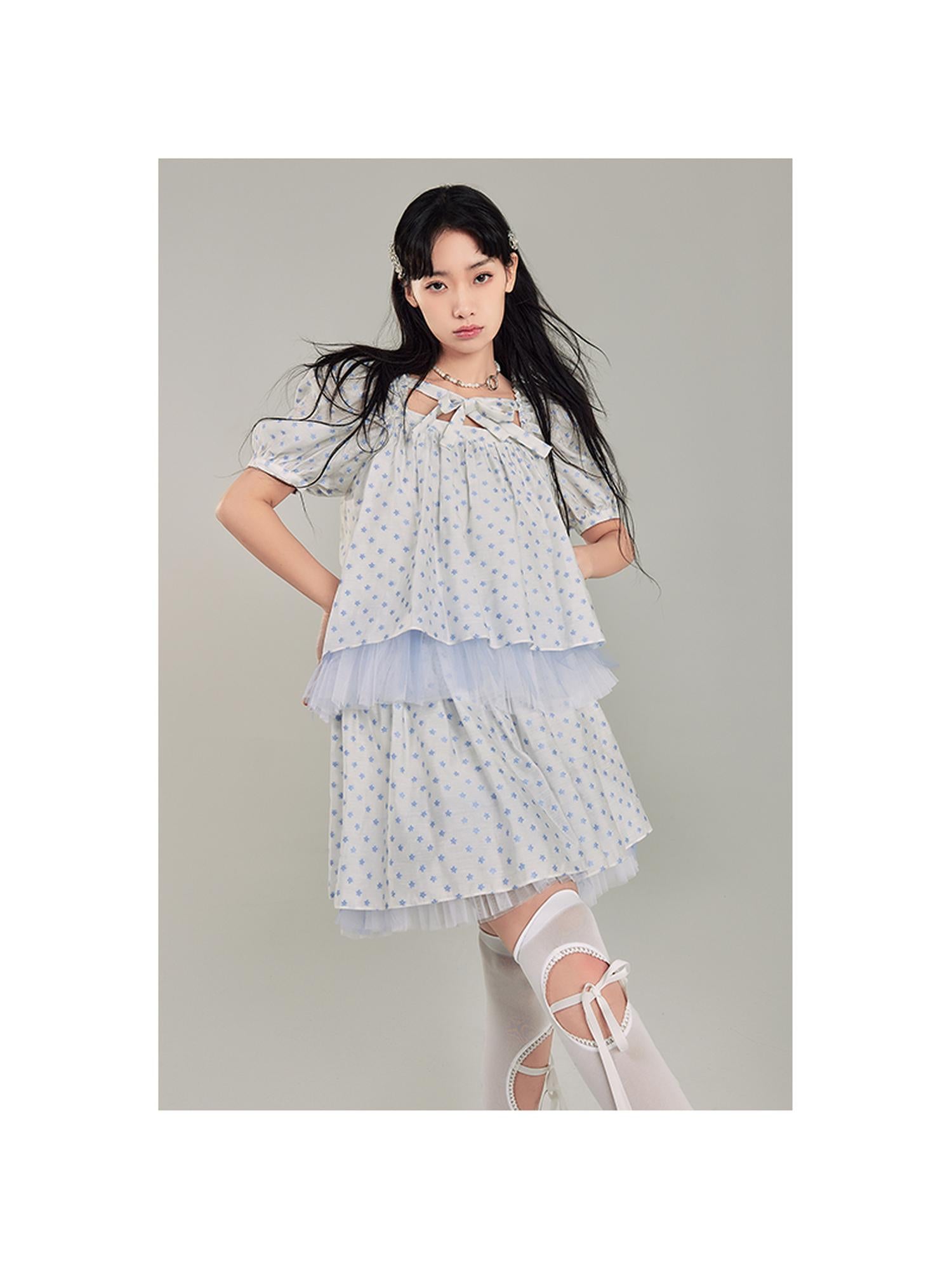 DIDDI MODA Sweet Salty Floral Square Neck Two Piece Set