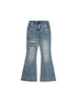 MOMSYCAN FOX LINE Fox Line Slim Flare Silver Wash Low Rise Jeans