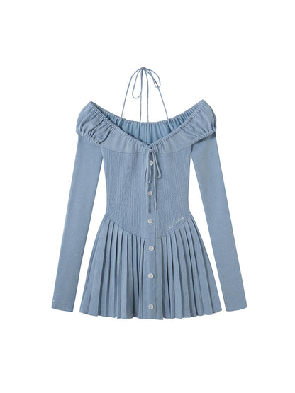 SweetChilling Sexy Spaghetti Strap Bodycon Mini Skater Dress