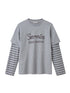 DIDDI MODA Rise Shine Layered Embroidered Cotton Tee