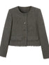 Embroidered Tweed Short Jacket With Beaded Fireworks
