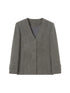 Luxury Wool V Neck Blazer With High Density Beaded Firework Embroidery