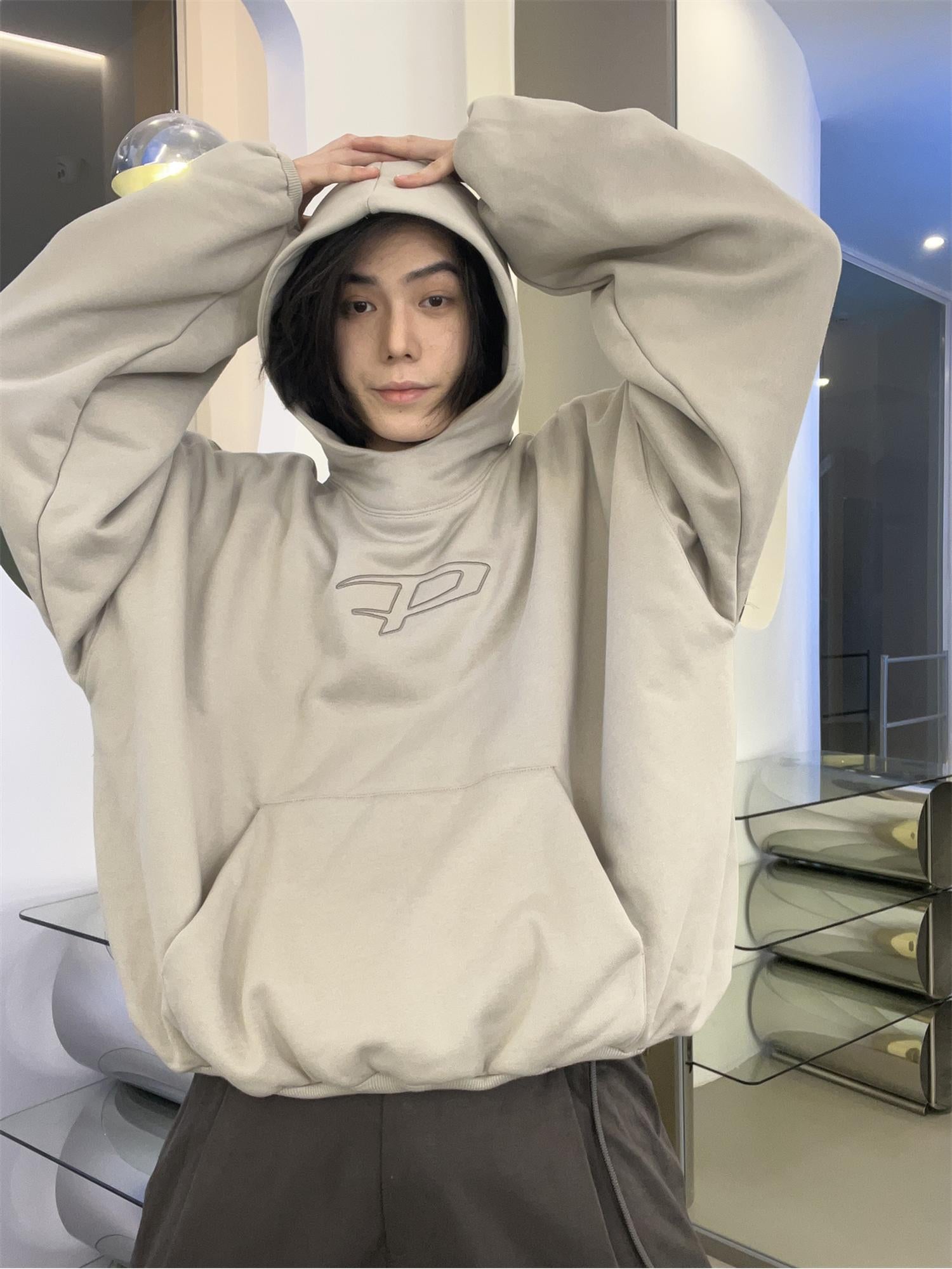 Peoplesense Custom Print Hooded Sweatshirt Warm Breathable Unisex Streetwear