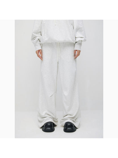 Peoplesense Contour Wide Cotton Hoodie Jogger Set Grey Embroidery