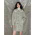 DIDDI MODA Vintage Crochet Lace Peacoat With Horn Buttons