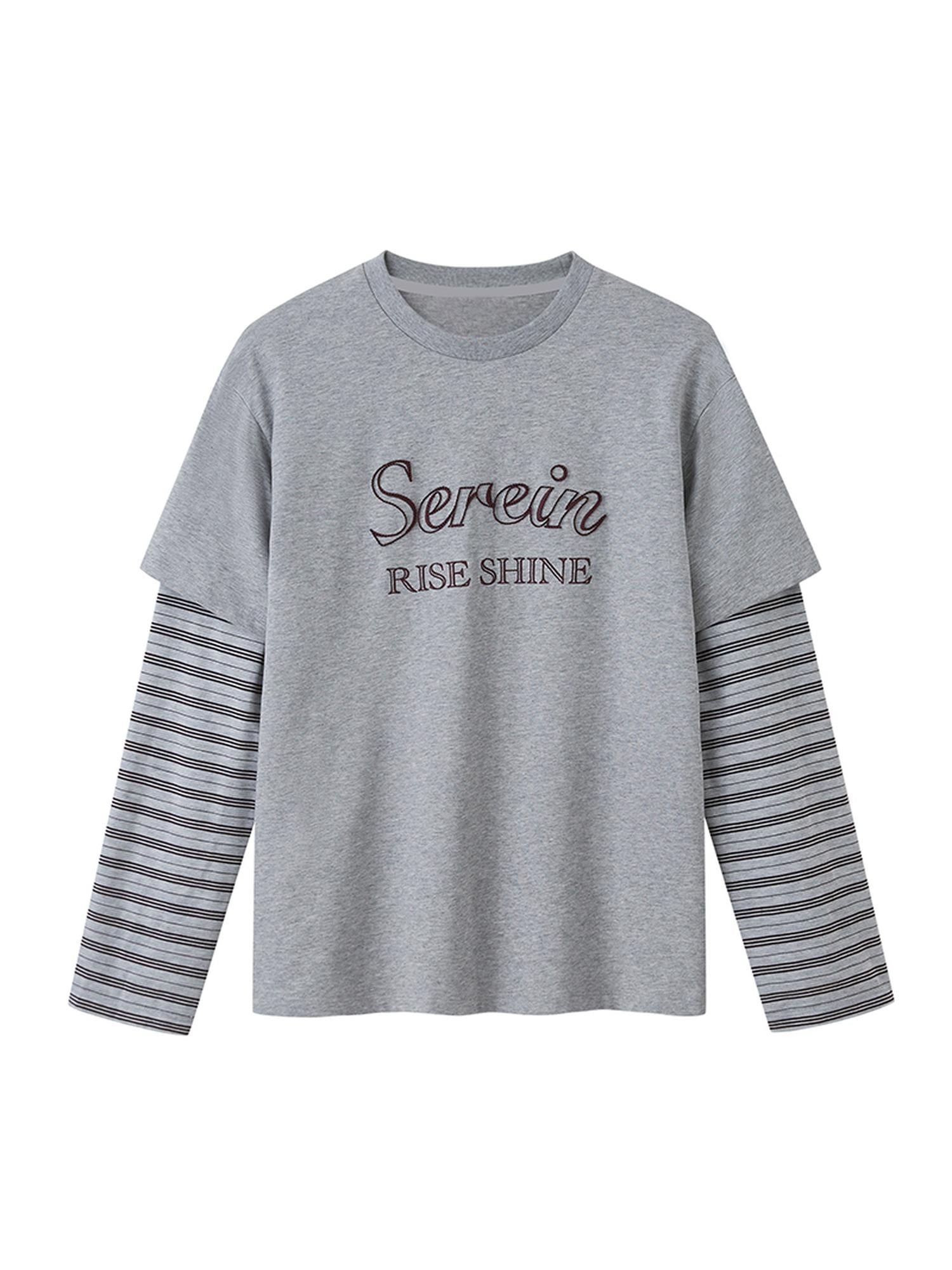 DIDDI MODA Floral Off Shoulder Sweatshirt Letter Tee Joggers Set