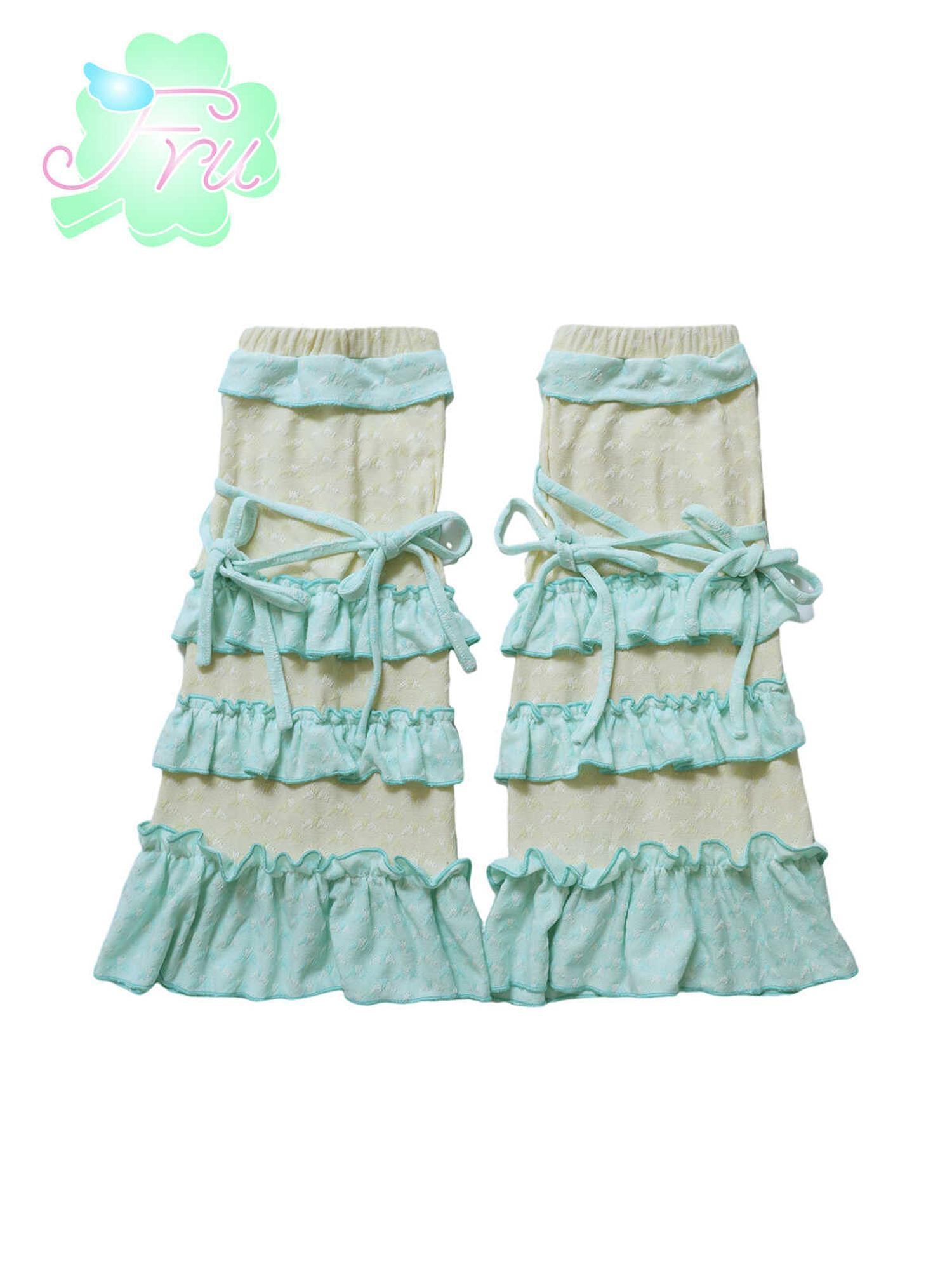 Frufru Gulu Summer Lace Sweet Girl Socks Green