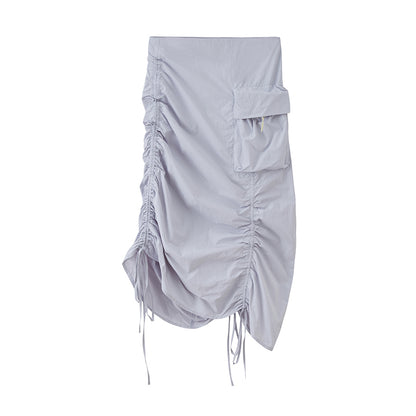 DIDDI MODA Colorblock Drawstring Sunproof Set Lightweight Outdoor Wear