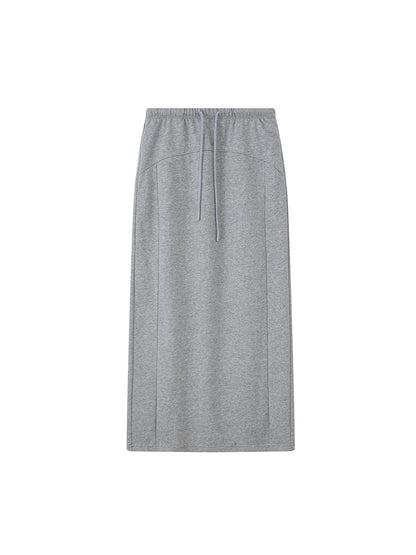 DIDDI MODA Butterfly Knot Off Shoulder Hoodie Split Hem Sport Skirt Set