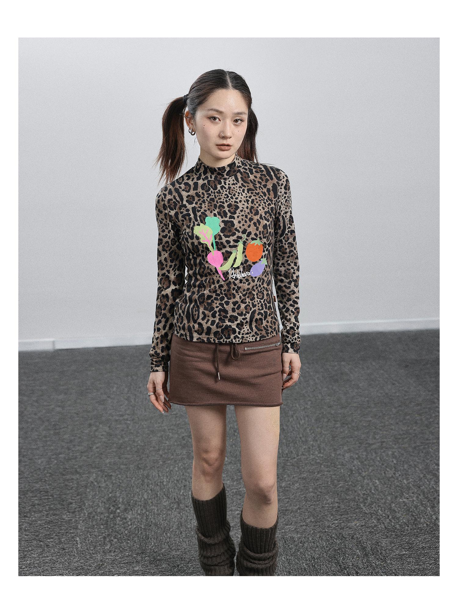 Achihara Women S Leopard Print Long Sleeve Tops