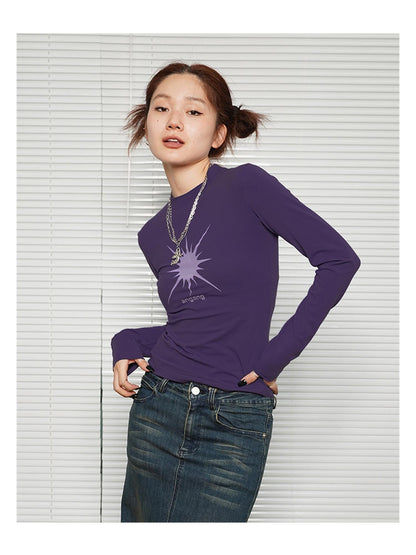 Achihara Mercury Navy Slim Fit Short Sleeve Cotton T Shirt