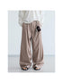 Peoplesense Versatile Draped Straight Pants Polyester Blend Loose Fit