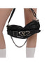 Punk Heart Chain Bag Genuine Leather Crossbody Bag