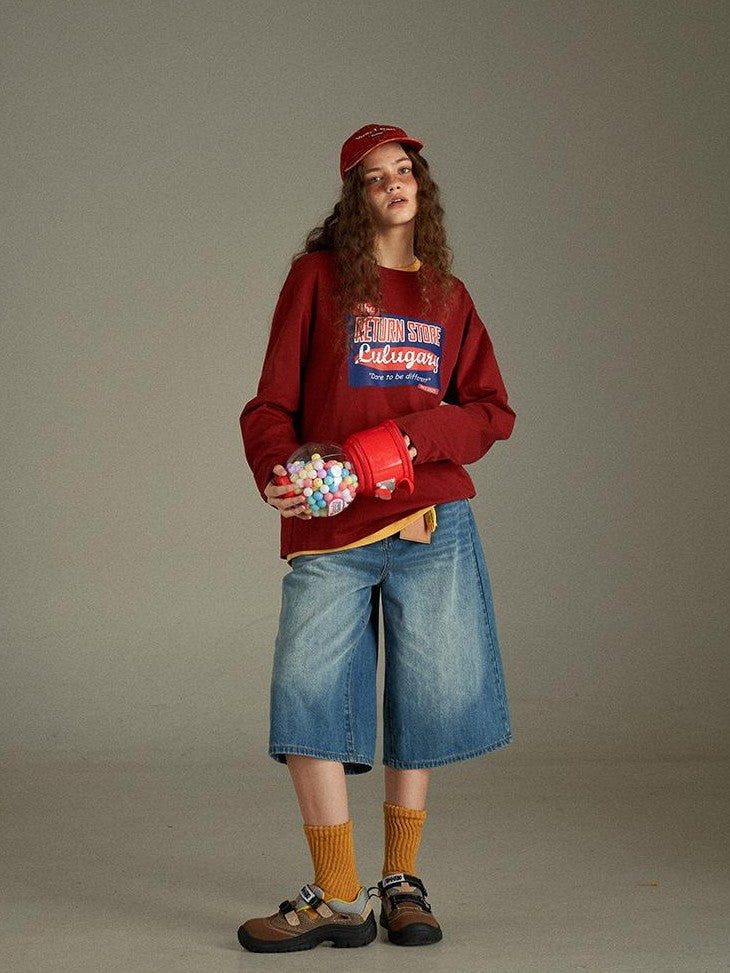 lulugray American Vintage Distressed High Waist Wide Leg Women&