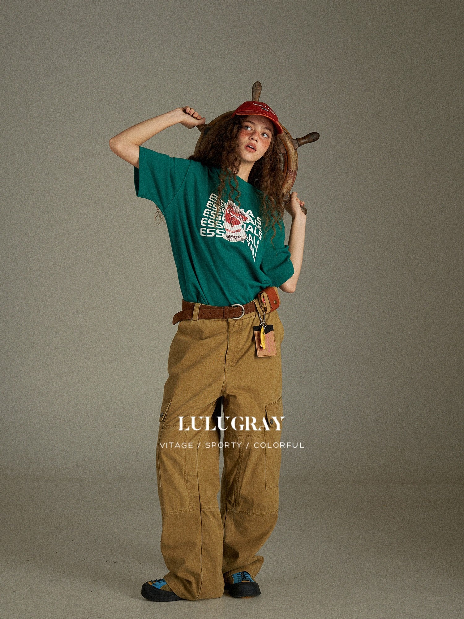 lulugray American Vintage Letter Print Relaxed Women&