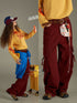 lulugray_Multi_Pocket_Retro_Red_High_Waist_Cotton_Women&