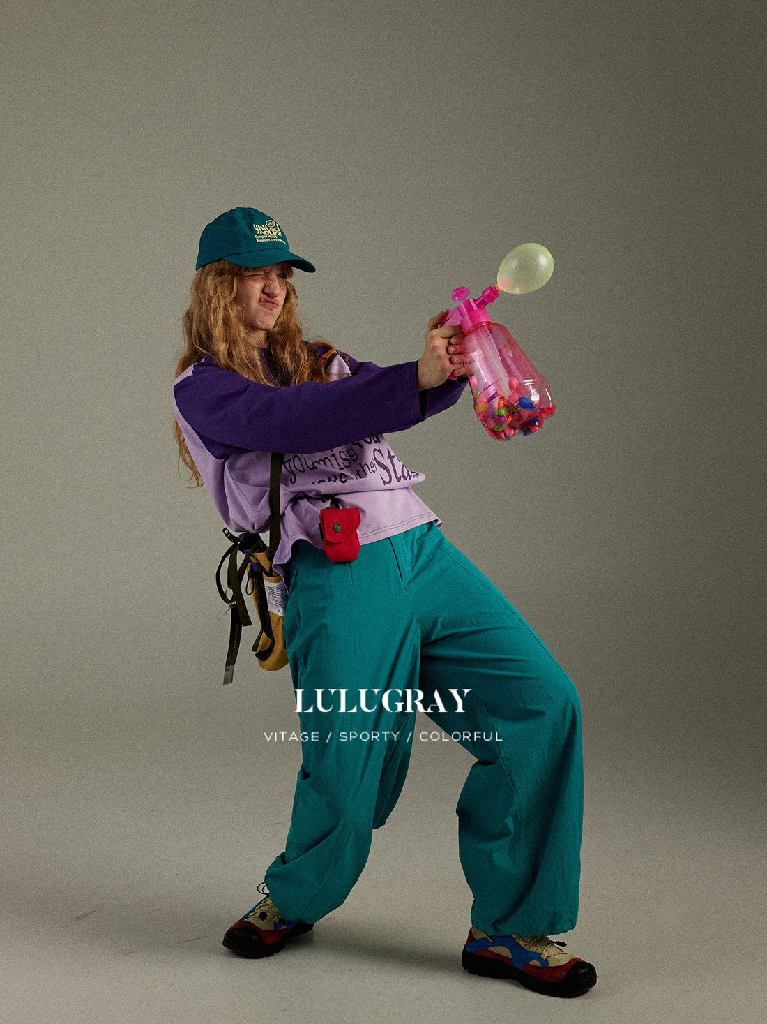 lulugray Retro American Letter Patchwork Print Women&