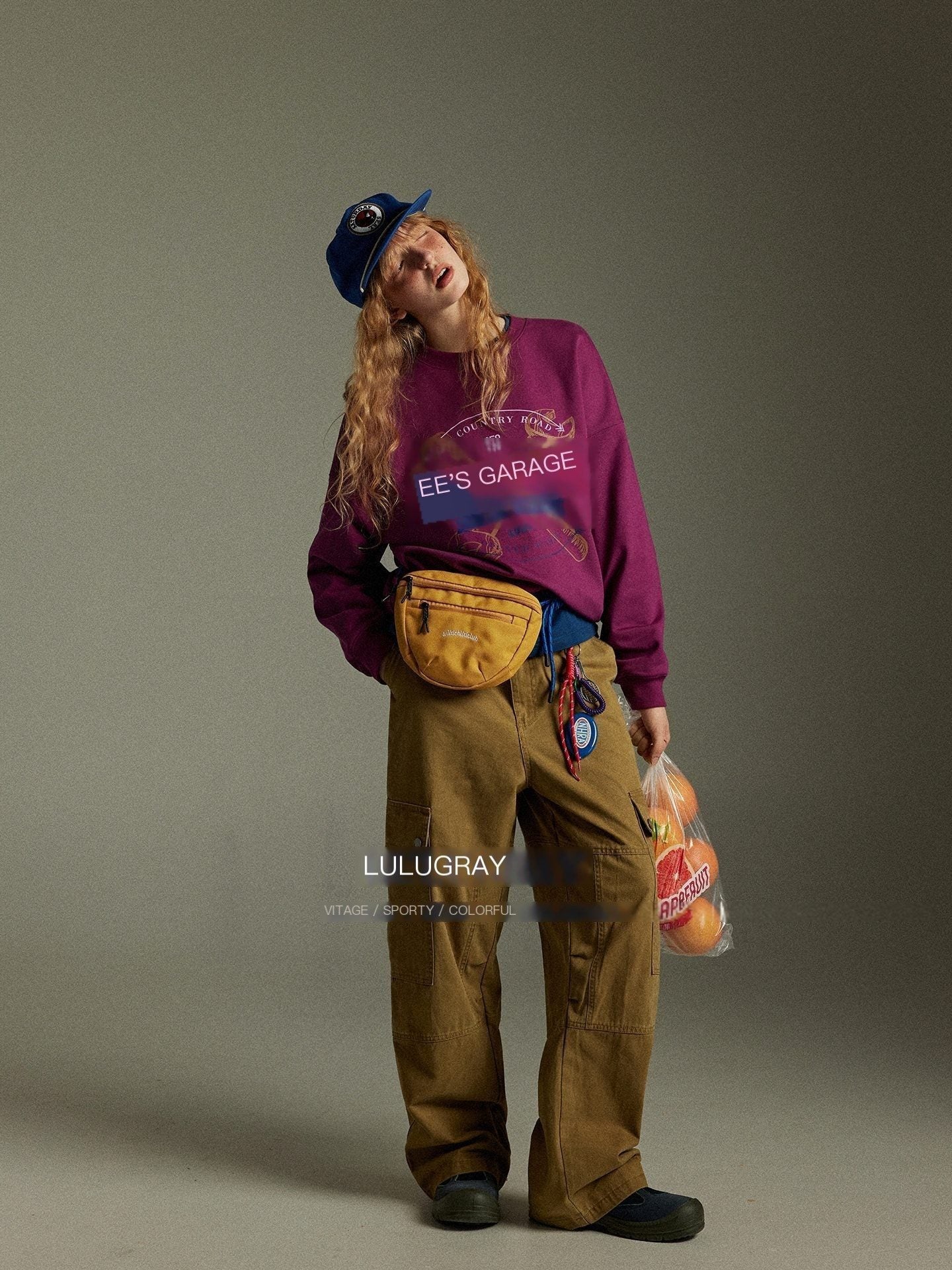 lulugray_Retro_Colorblock_Printed_Crewneck_Loose_Fit_Long_Sleeve_Women&