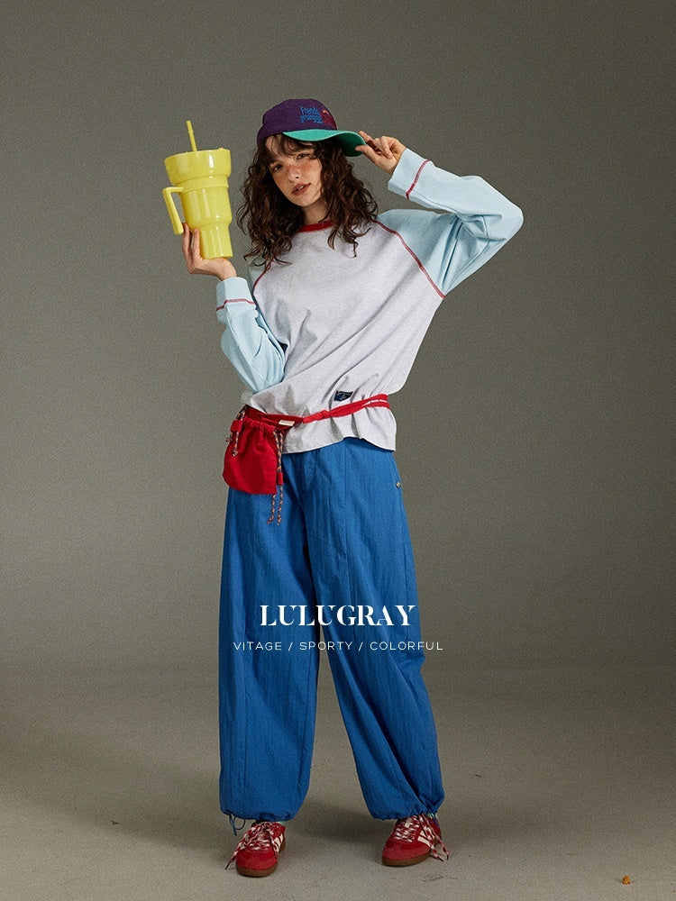 lulugray_Retro_Colorblock_Raglan_Printed_Women&