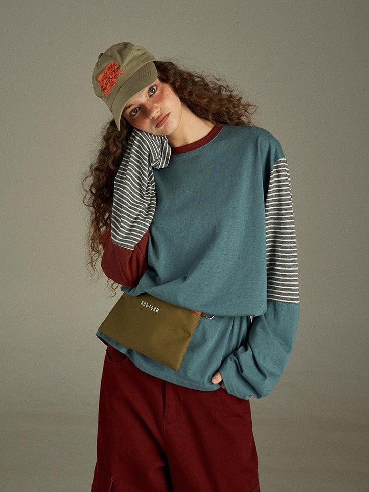 lulugray Retro Striped Colorblock Women&