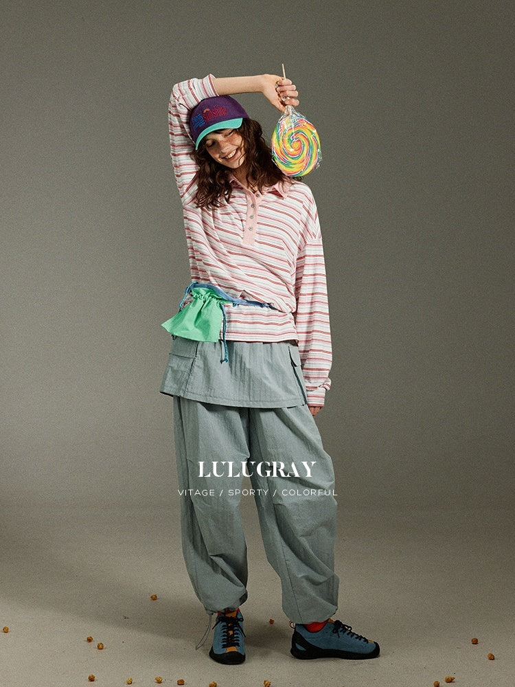 lulugray_Striped_Contrast_Patchwork_Printed_Henley_Women&