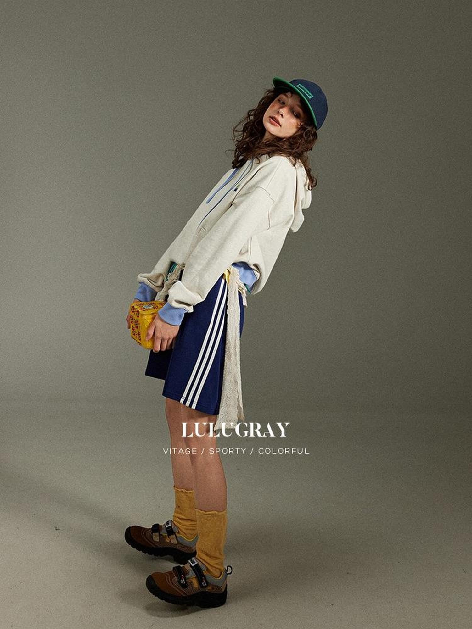lulugray Striped Vintage Drawstring Straight Women&