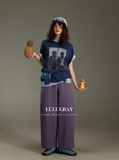 lulugray_Vintage_Button_Hem_Straight_Pocket_High_Waist_Women&