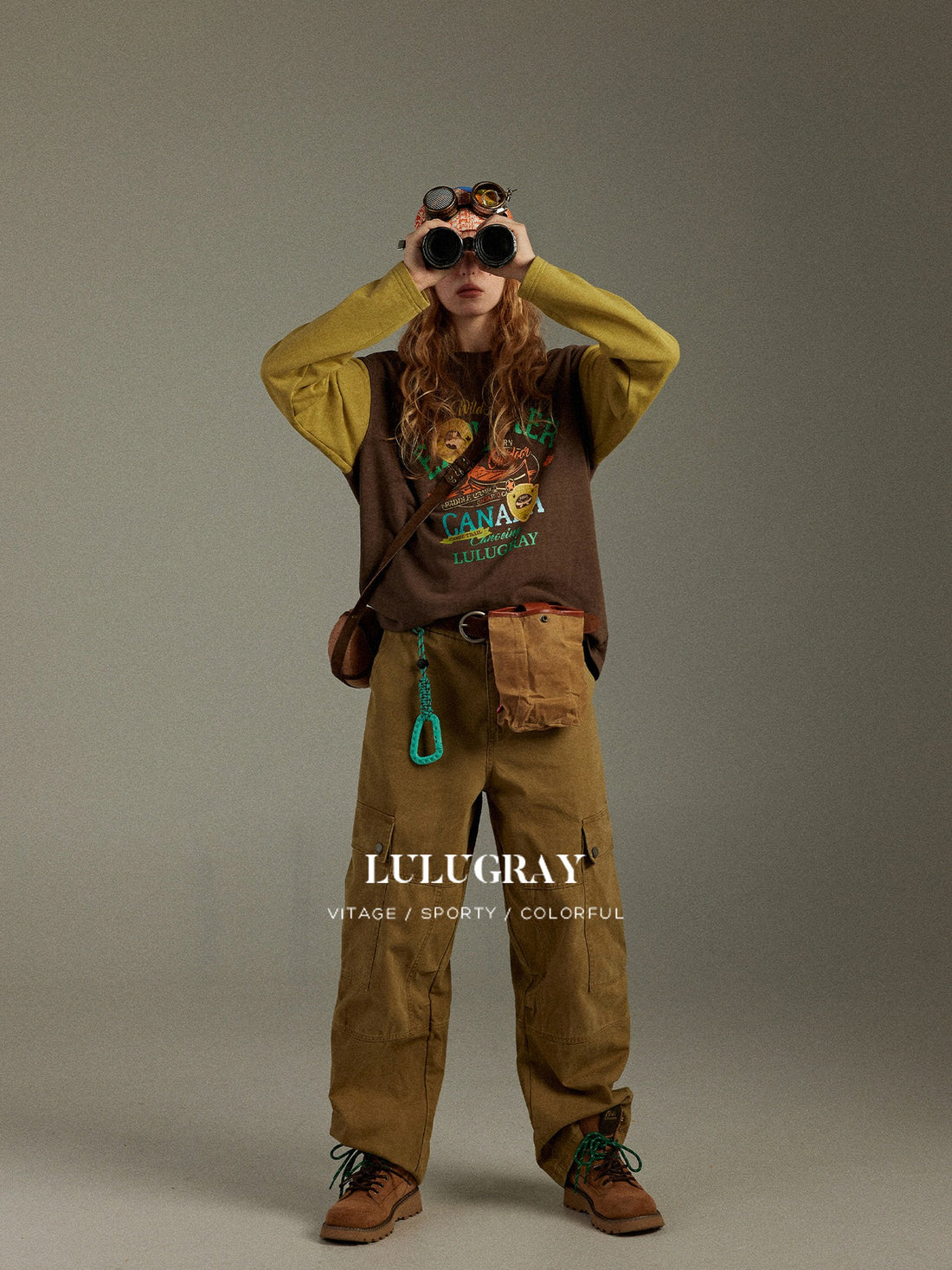 lulugray Vintage Colorblock Raglan Patchwork Letter Print Women&