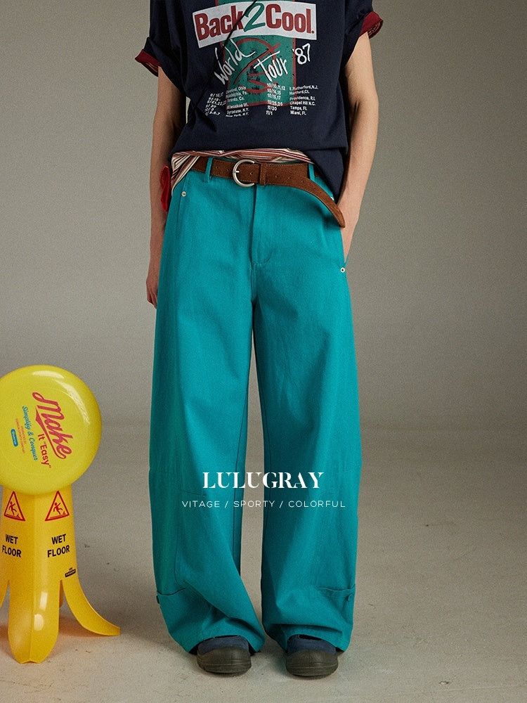 lulugray_Vintage_High_Waist_Cargo_Pockets_Loose_Floor_Length_Women&