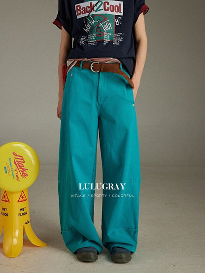 lulugray_Vintage_High_Waist_Cargo_Pockets_Loose_Floor_Length_Women&