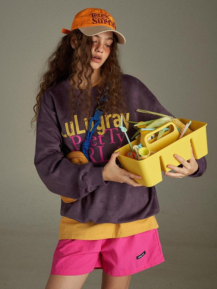 lulugray Vintage Loose Fit Letter Print Women&
