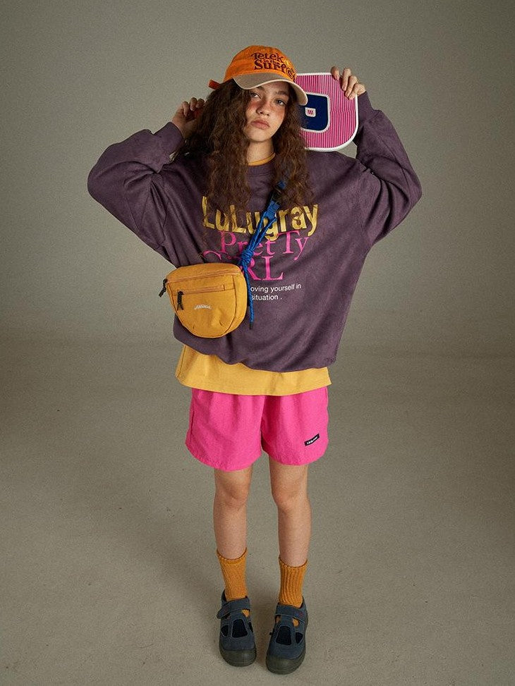 lulugray Vintage Loose Fit Letter Print Women&