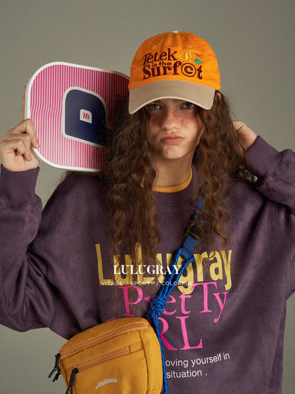 lulugray Vintage Loose Fit Letter Print Women&