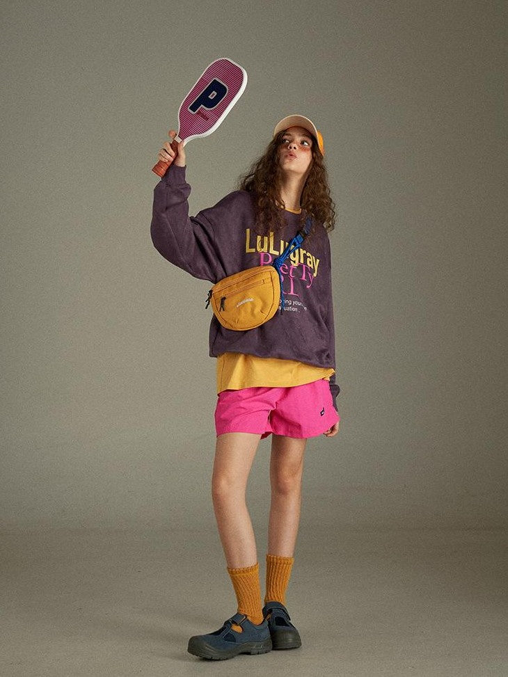 lulugray Vintage Loose Fit Letter Print Women&