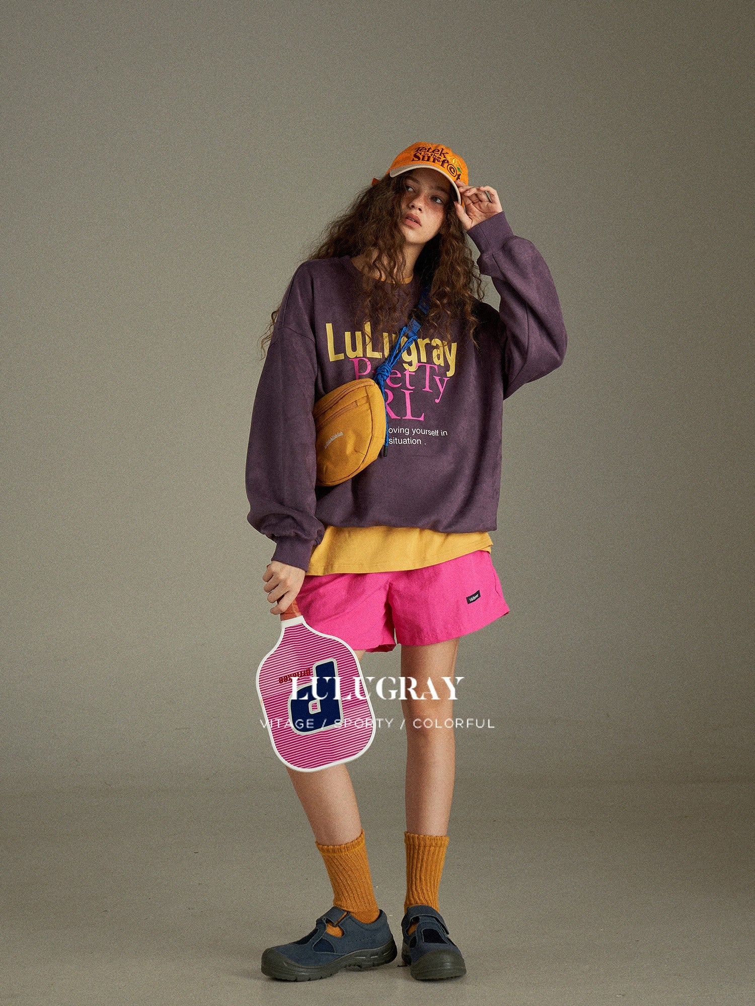 lulugray Vintage Loose Fit Letter Print Women&