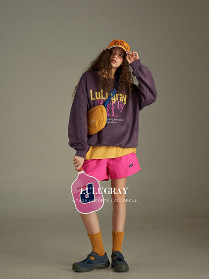 lulugray Vintage Loose Fit Letter Print Women&