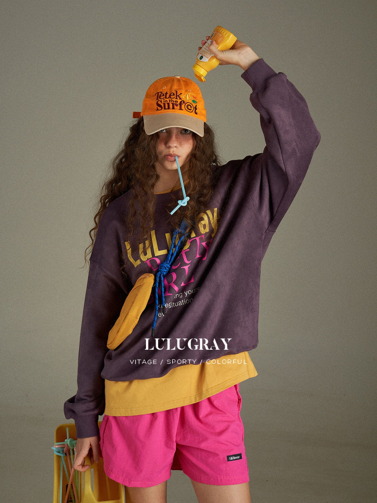 lulugray Vintage Loose Fit Letter Print Women&