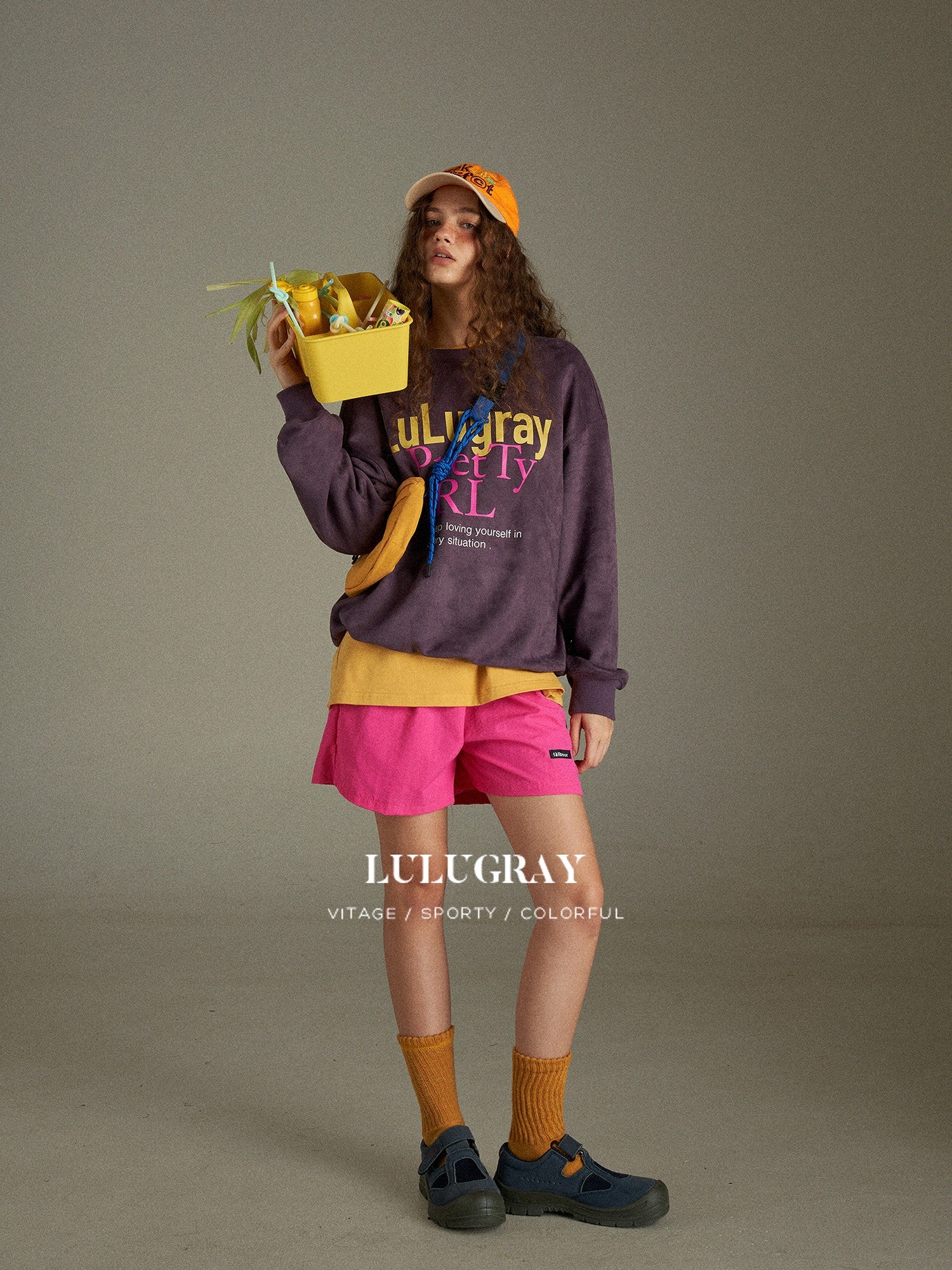 lulugray Vintage Loose Fit Letter Print Women&