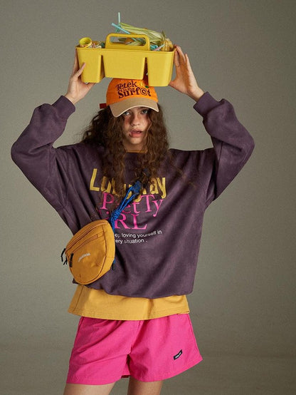 lulugray Vintage Loose Fit Letter Print Women&