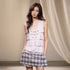 lvetong Bamboo Viscose Ruffle V-neck Relaxed H Shape Casual Women Gray Pink Tank Tops