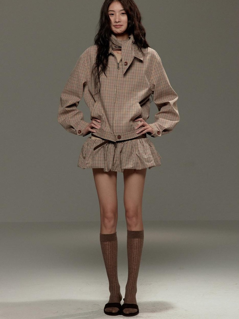 lvetong Beige Patchwork Bardot Long Sleeve Cinched Waist Slim Fit Casual Mini Dresses