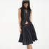 lvetong_Cinched_Waist_V-neck_Sleeveless_Vest_Puff_Skirt_Women&