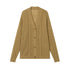 lvetong Cozy Knit Loose Fit Street Style Button Front Round Neck Green Women Cardigans