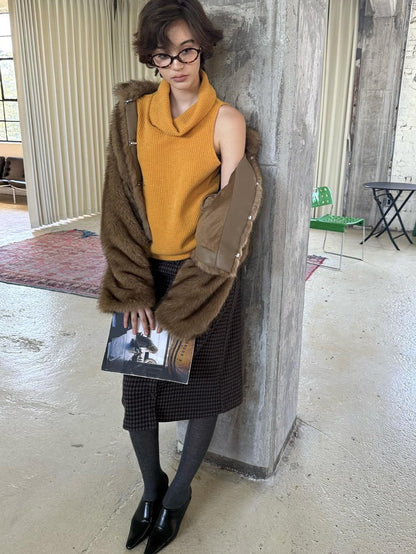 lvetong Cozy Thick Short Brown Oversized Street Style Women Polyester Casual Jackets