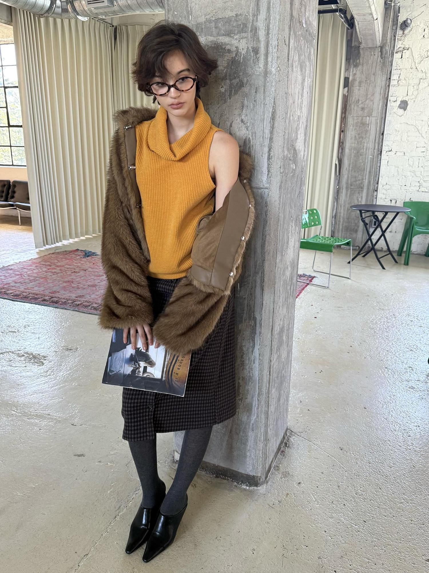 lvetong Cozy Thick Short Brown Oversized Street Style Women Polyester Casual Jackets
