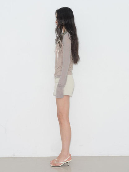lvetong Gray Green Lace Ribbon Splice U Neck H Tank Women&