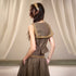 lvetong_Green_Sailor_Collar_Strap_Spliced_V-neck_Pleated_Women&